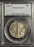 1916-D Walking Liberty Half Dollar, XF45 PCGS (21592)