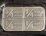 Highland Mint Stagecoach Fractional 1 oz Silver Bar, (4X1/4oz). Sealed (21608)