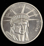 Undated Vintage 1oz .999 Silver Art Round  (21626)