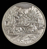 Undated Vintage 1oz .999 Silver Art Round  (21628)