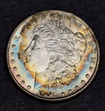 1902-O Morgan Silver Dollar, Choice Uncirculated. Fantastic Toning. (21661)