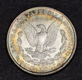 1902-O Morgan Silver Dollar, Choice Uncirculated. Fantastic Toning. (21661)
