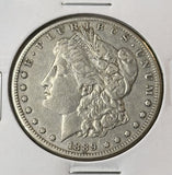1889-CC Morgan Silver Dollar, Choice XF, Key Date. (21702)