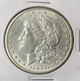 1902-S Morgan Silver Dollar, AU Details. (21708)