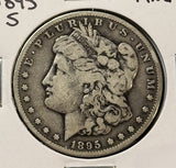 1895-S Morgan Silver Dollar, Nice Fine. (21712)