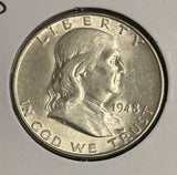 1948-D Franklin Half Dollar, Choice Uncirculated, (21736)