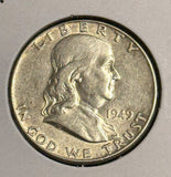 1949 Franklin Half Dollar, AU+, (21738)