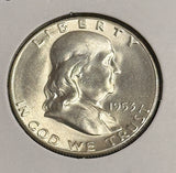 1953-S Franklin Half Dollar, Nice Unc, (21758)