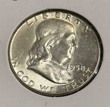 1958 Franklin Half Dollar, Choice Uncirculated. (21772)