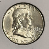1958-D Franklin Half Dollar, Choice Uncirculated. (21774)