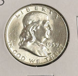 1959-D Franklin Half Dollar, Choice Uncirculated. (21780)