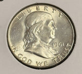 1961-D Franklin Half Dollar, Choice Uncirculated. (21792)