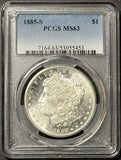 1885-S Morgan Silver Dollar, MS63 PCGS  (21862)
