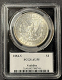 1884-S Morgan Silver Dollar, AU55 PCGS VaultBox  (21866)