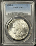 1882-S Morgan Silver Dollar, MS65 PCGS  (21868)