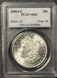 1890-CC  Morgan Silver Dollar, MS63 PCGS  (21890)