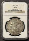 1893 Morgan Silver Dollar, VF35 NGC, (21914)