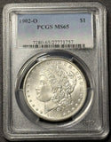 1902-O Morgan Silver Dollar, MS65 PCGS,  (21930)