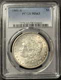 1901-S Morgan Silver Dollar, MS63 PCGS,  (21932)