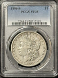 1896-S Morgan Silver Dollar, VF35 PCGS,  (21942)