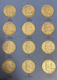 1948-1963 Complete Franklin Half Dollar Set, Nicely Circulated, 35 Coins (21952)