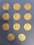 1948-1963 Complete Franklin Half Dollar Set, Nicely Circulated, 35 Coins (21952)