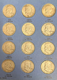 1948-1963 Complete Franklin Half Dollar Set, Nicely Circulated, 35 Coins (21958)