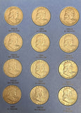 1948-1963 Complete Franklin Half Dollar Set, Nicely Circulated, 35 Coins (21958)