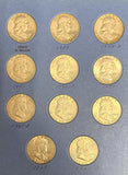 1948-1963 Complete Franklin Half Dollar Set, Nicely Circulated, 35 Coins (21958)