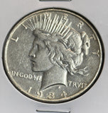 1934-D Peace Silver Dollar, Choice AU. (22090)