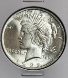 1922 Peace Silver Dollar, Choice Uncirculated. (22100)