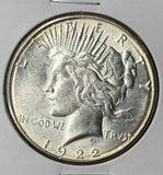 1922-S Peace Silver Dollar, Choice Uncirculated. (22104)