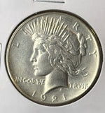 1921 Peace Silver Dollar, Nice Uncirculated. (22106)