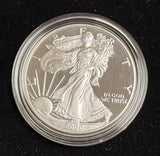 2000-P Proof American Silver Eagle, With Box and Paperwork, OGP. (22133)