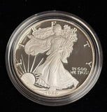 1986-S Proof American Silver Eagle, With Box and Paperwork, OGP. (22136)