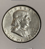 1953-S Franklin Half Dollar, Nice Unc, (22139)