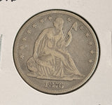 1876 Seated Liberty Half Dollar, Circulated. (22154)