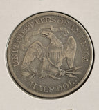1876 Seated Liberty Half Dollar, Circulated. (22154)