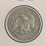 1867-S Seated Liberty Half Dollar, Circulated. (22156)