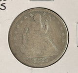 1869-S Seated Liberty Half Dollar, Circulated. (22158)