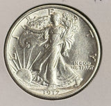 1917 Walking Liberty Half Dollar, Uncirculated Details, (22168)