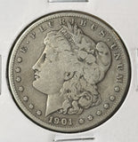 1901-S Morgan Silver Dollar, Nicely Circulated. (22198)