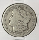 1904-S Morgan Silver Dollar, Nicely Circulated. (22202)