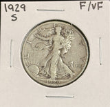 1929-S Walking Liberty Half Dollar, Nice F/VF , (22218)