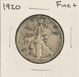 1920 Walking Liberty Half Dollar, F+ , (22228)