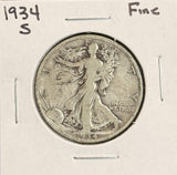 1934-S Walking Liberty Half Dollar, Nicely Circulated, (22234)