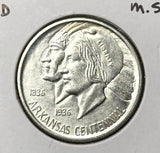 1937-D Arkansas Commemorative Half Dollar, Uncirculated (22259)