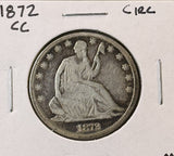 1872-CC Seated Liberty Half Dollar Key Date, Circulated. (22261)