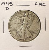 1945-D Walking Liberty Half Dollar, Nicely Circulated, (22266)