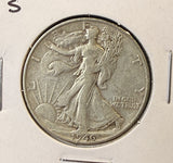 1946-S Walking Liberty Half Dollar, Nicely Circulated, (22284)